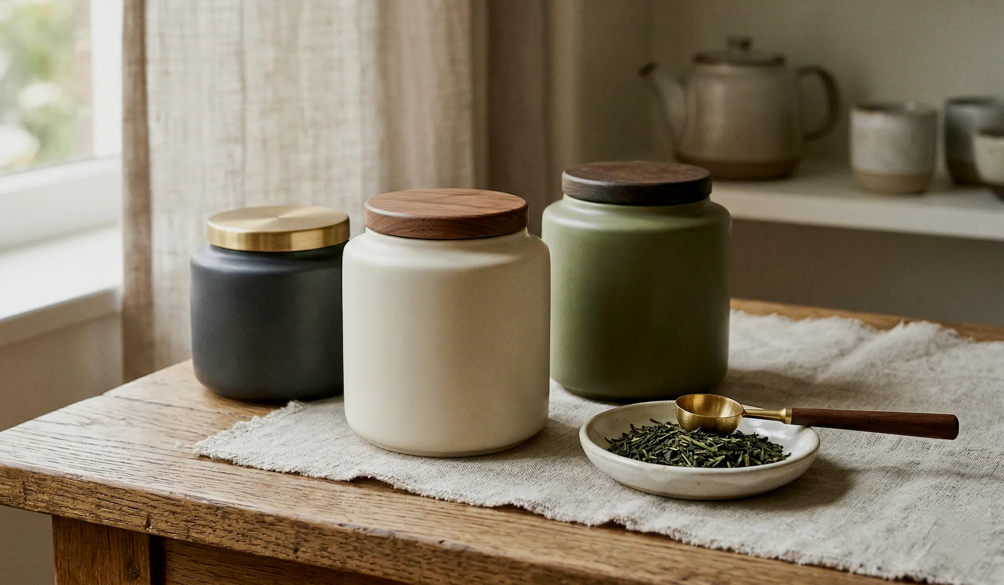 Latas herméticas y opacas para conservar el té con frescura