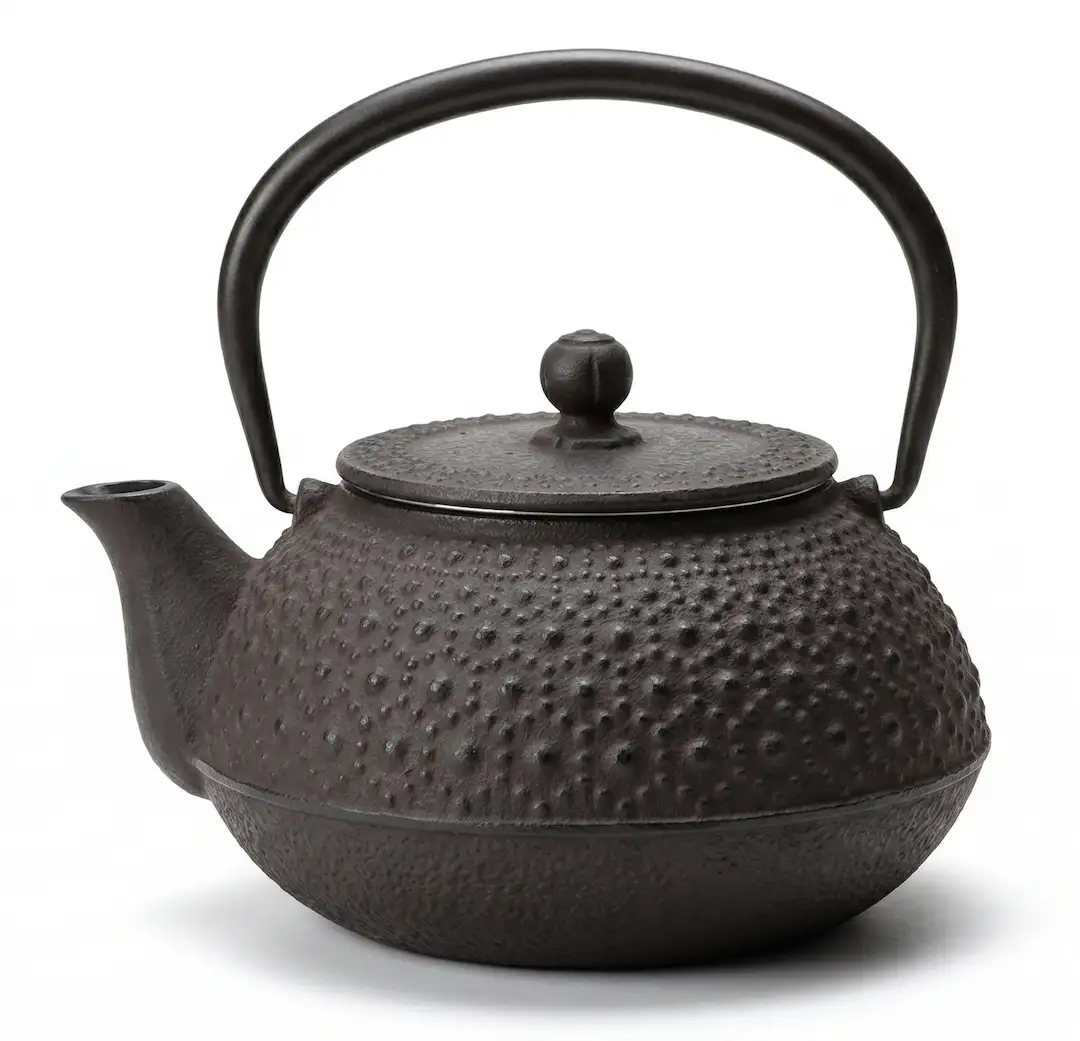 Japanese cast-iron teapot with textured finish