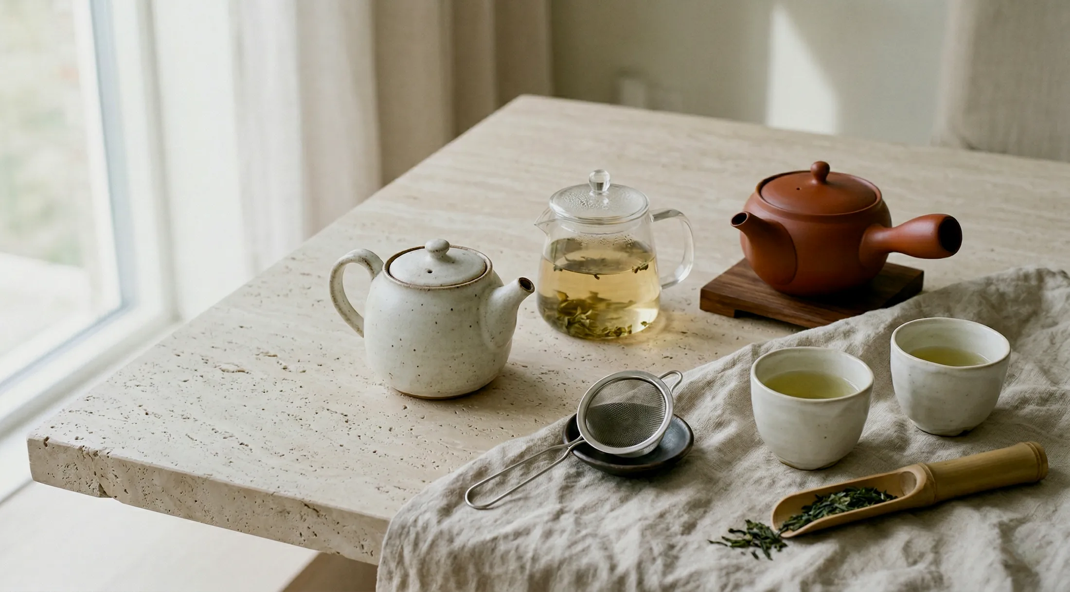 Refined collection of tea preparation tools